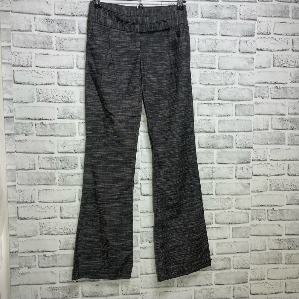 My Michelle Flare Black Gray Low Rise Pants 0